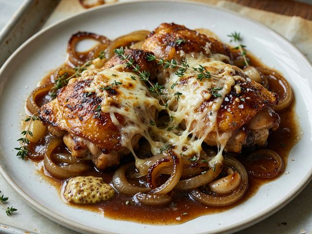 French Onion Chicken Sheet-Pan