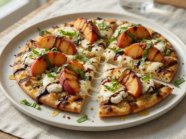 Grilled Peach Flatbread