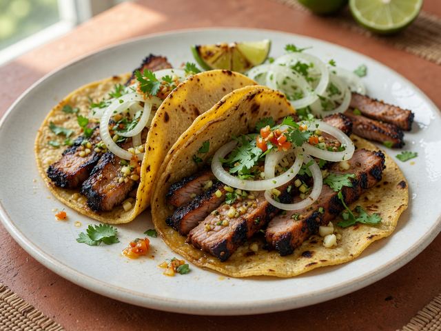 Grilled Yucatán Poc Chuc Pork Tacos