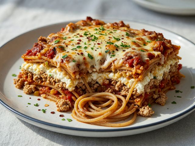 High-Protein Million Dollar Baked Spaghetti