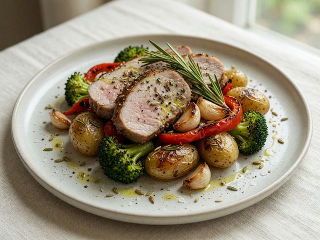 High-Protein Pork Al Forno Rosemary Bake