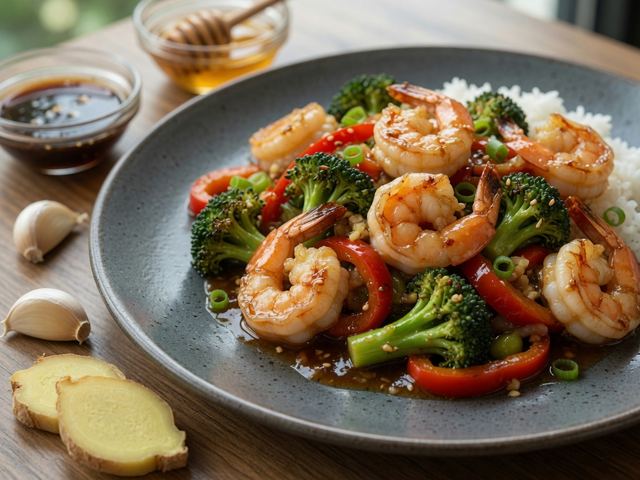 Honey Garlic Shrimp Stir-Fry with Broccoli