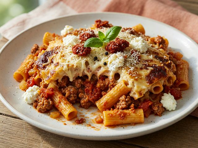 Italian Spicy Nduja Pasta Cobbler