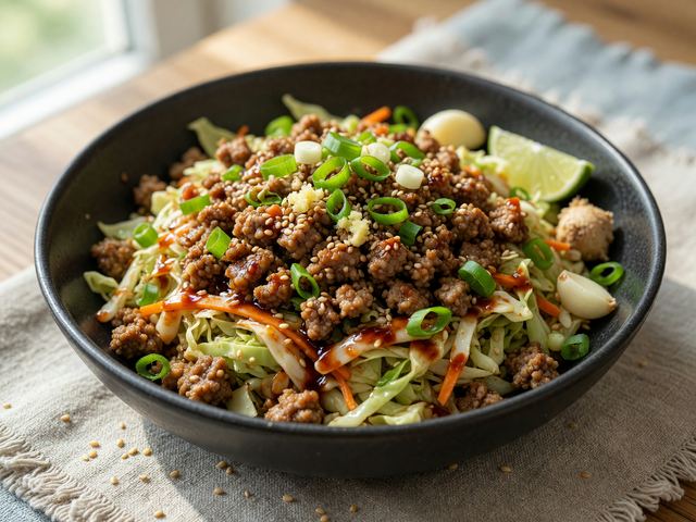 Keto Egg Roll Bowl with Pork