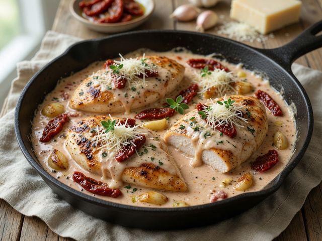 Keto Marry Me Chicken Skillet