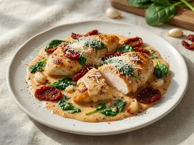 Keto Tuscan Chicken Bake