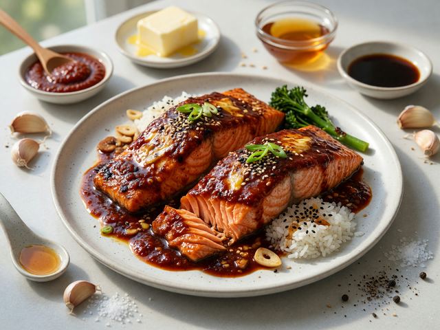 Korean Gochujang Butter Salmon