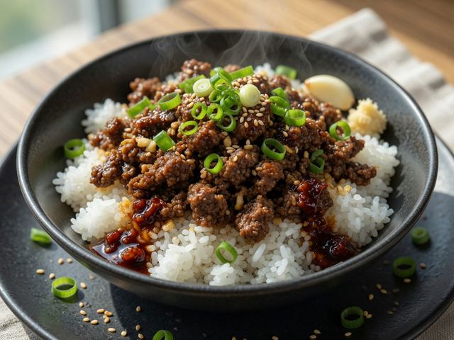 Korean Ground Beef Bulgogi Bowls