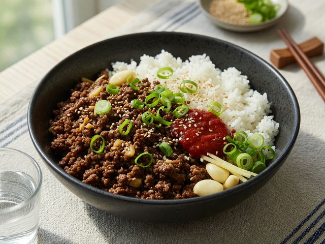 Korean Ground Beef Rice Bowls