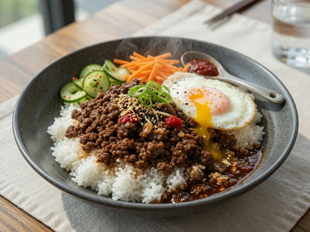 Korean-Style Ground Beef Rice Bowls