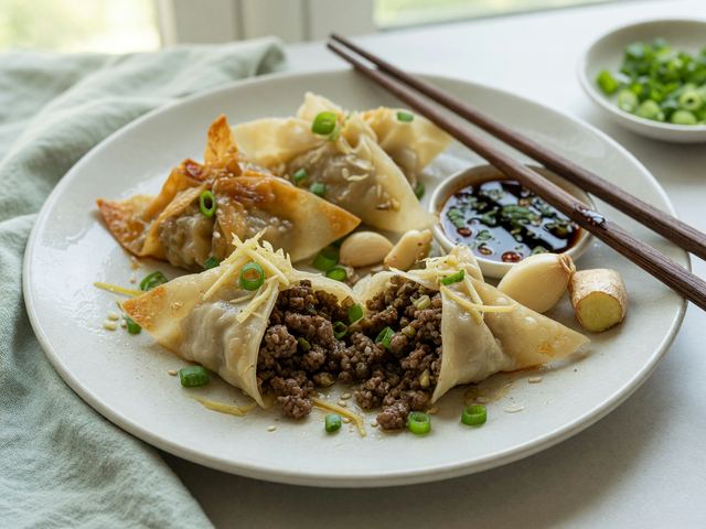 Lazy No-Fold Beef Dumplings