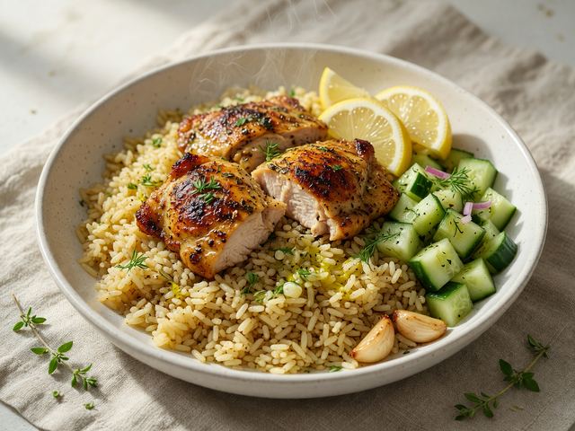 Meal-Prep Greek Chicken Rice Bowls