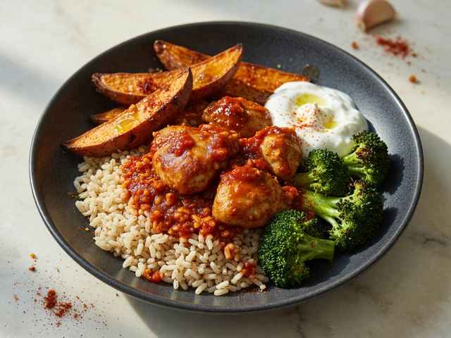 Meal-Prep Peri-Peri Chicken Sweet Potato Bowls