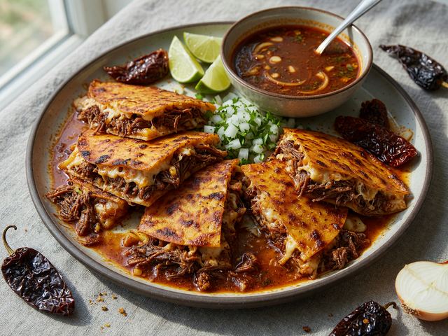 Mexican Birria Quesabirria Sheet Finish