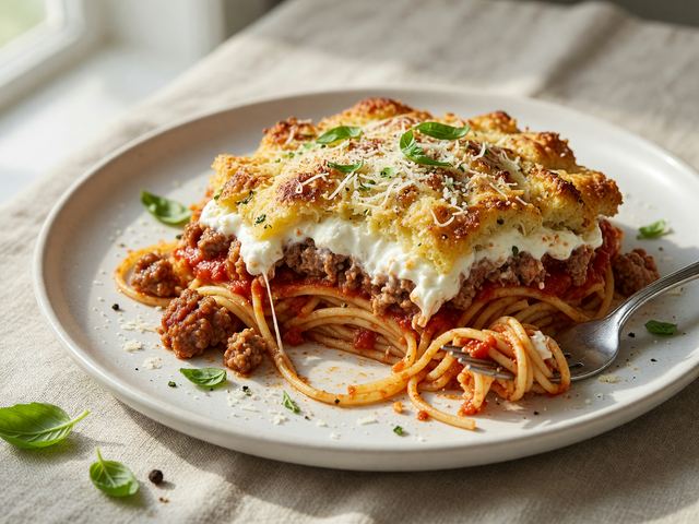 Million-Dollar Baked Spaghetti Cobbler Hybrid