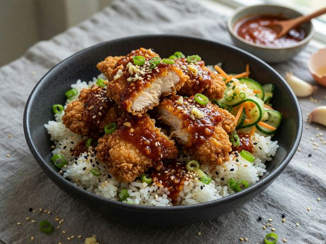 Muscle-Building Korean Fried Chicken Bowls