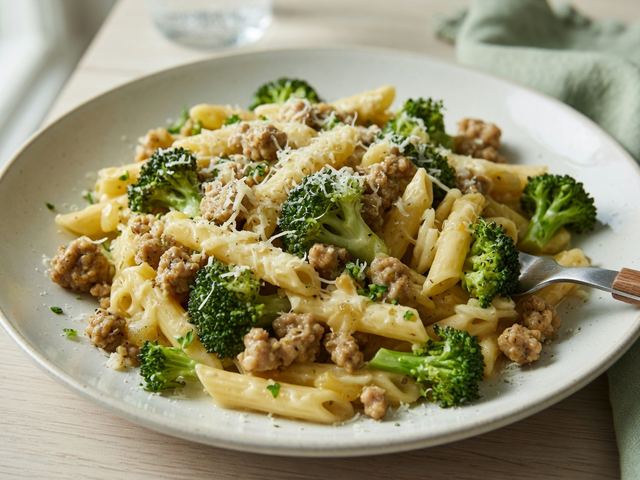 One-Pot Cheesy Italian Sausage and Broccoli Pasta