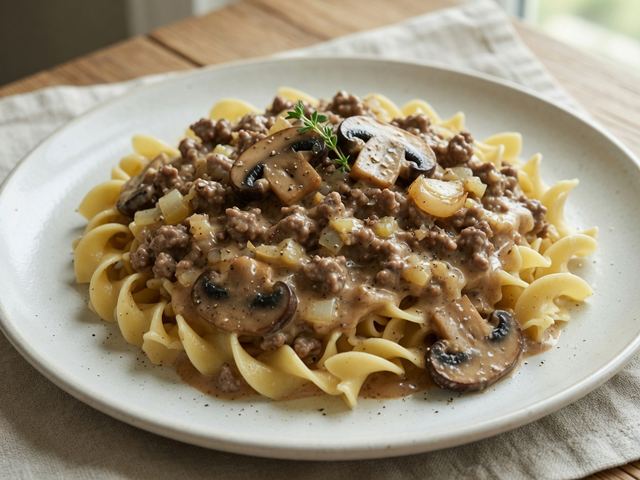 One-Pot Ground Beef Stroganoff