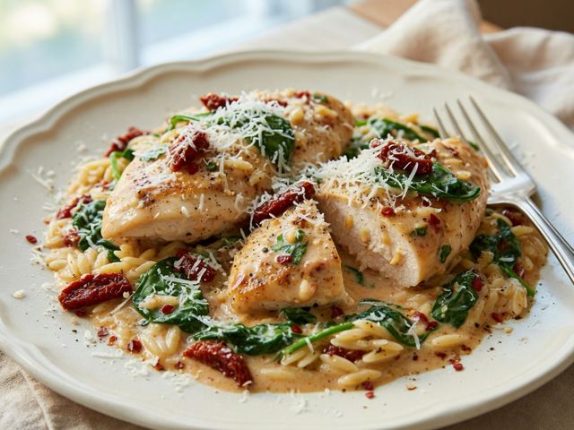 One-Skillet Marry Me Chicken with Orzo