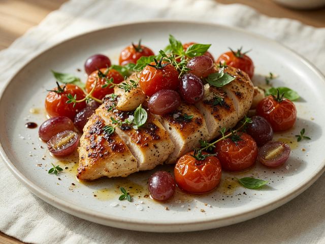 Pan-Roasted Grape & Tomato Chicken
