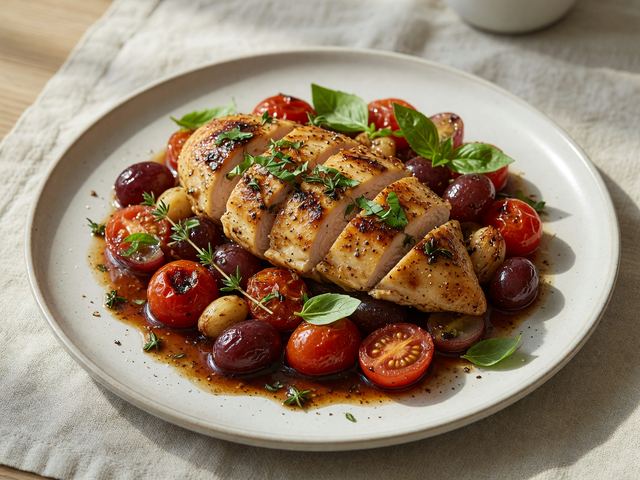 Pan-Roasted Grape & Tomato Chicken
