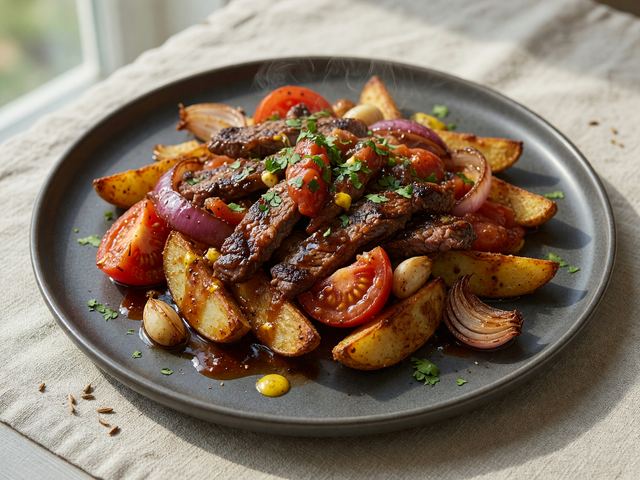 Peruvian Lomo Saltado Sheet-Pan