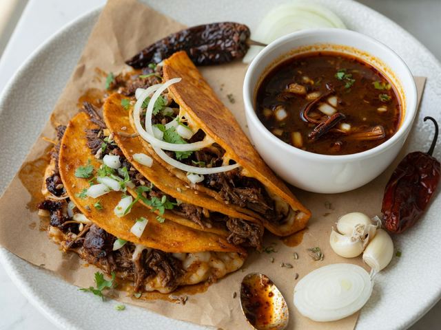 Quesabirria Beef Tacos with Consommé