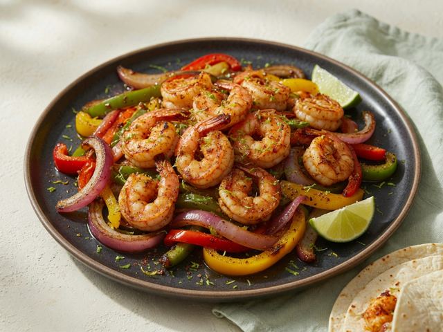 Sheet-Pan Chili-Lime Shrimp Fajitas