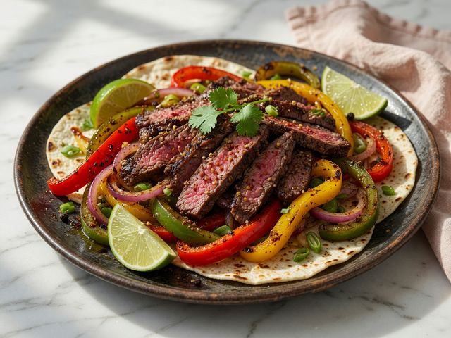 Sheet-Pan Chili-Lime Steak Fajitas
