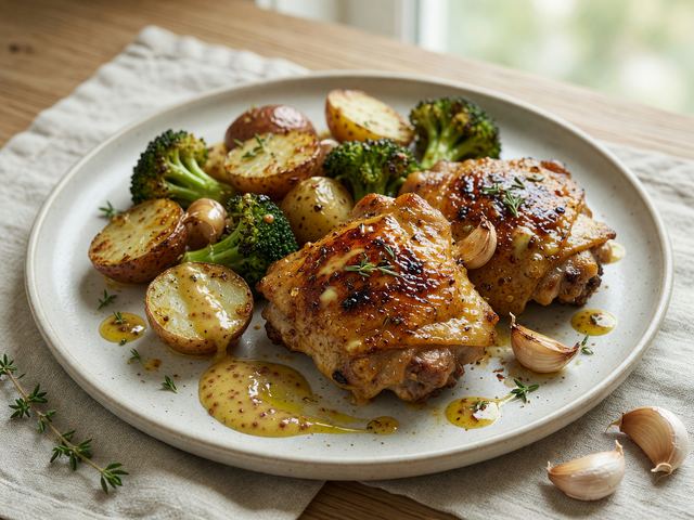 Sheet-Pan Honey Mustard Chicken Thighs