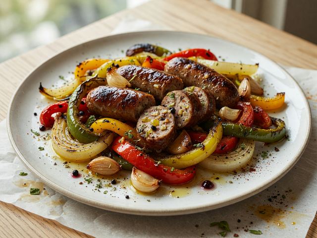 Sheet-Pan Sausage and Peppers