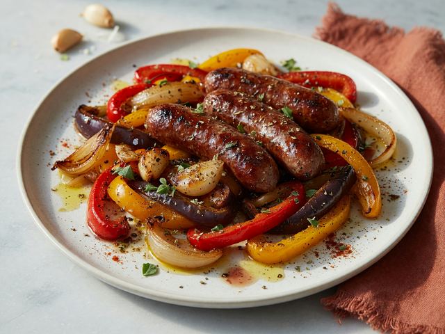 Sheet-Pan Sausage and Peppers
