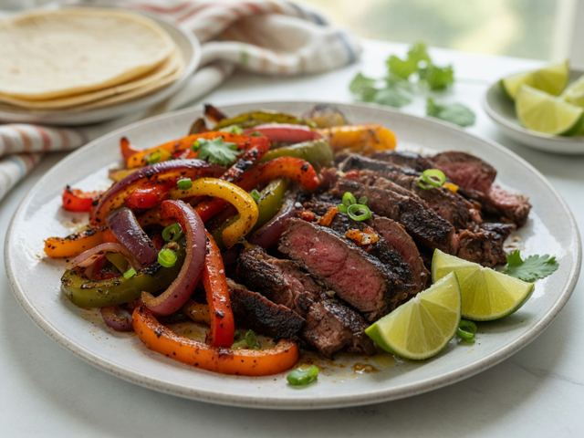 Sheet-Pan Steak Fajitas with Charred Peppers