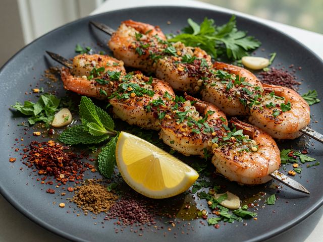 Shrimp Adana Style Kebabs