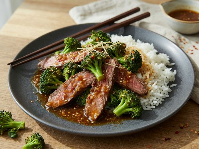 Skillet Beef and Broccoli with Ginger-Garlic Sauce