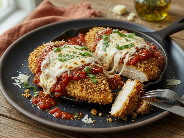 Skillet Chicken Parmesan with Fresh Mozzarella