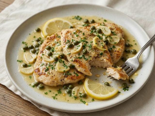 Skillet Chicken Piccata with Capers & Lemon