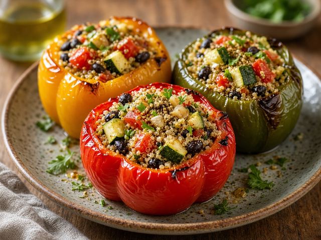 Stuffed Bell Peppers with Quinoa