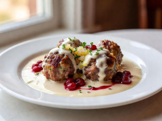 Swedish Meatballs with Lingonberry Sauce