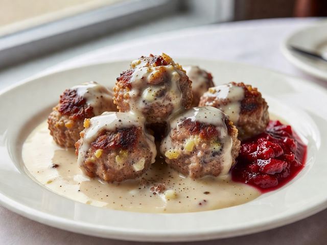 Swedish Meatballs with Lingonberry Sauce