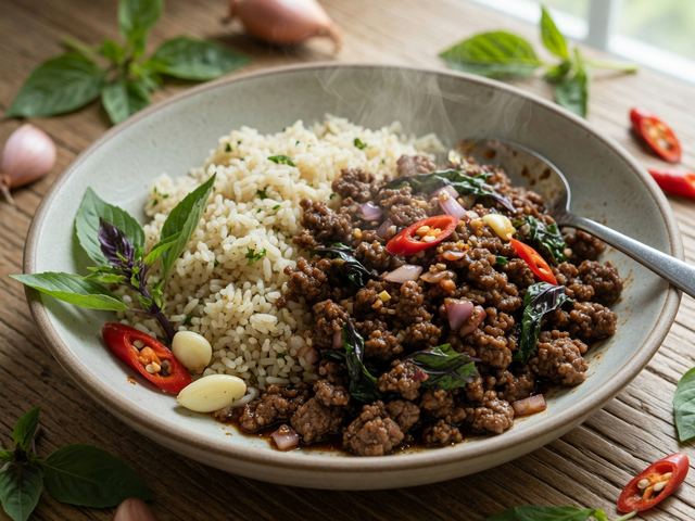 Thai Basil Beef (Pad Krapow) Rice Bowls