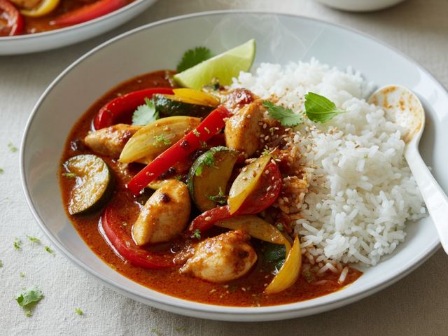 Thai Red Curry Chicken with Jasmine Rice