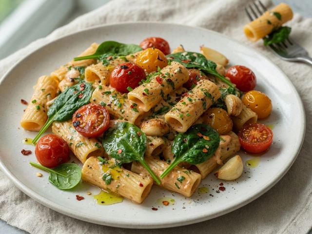 Viral Boursin Tomato Pasta with Spinach