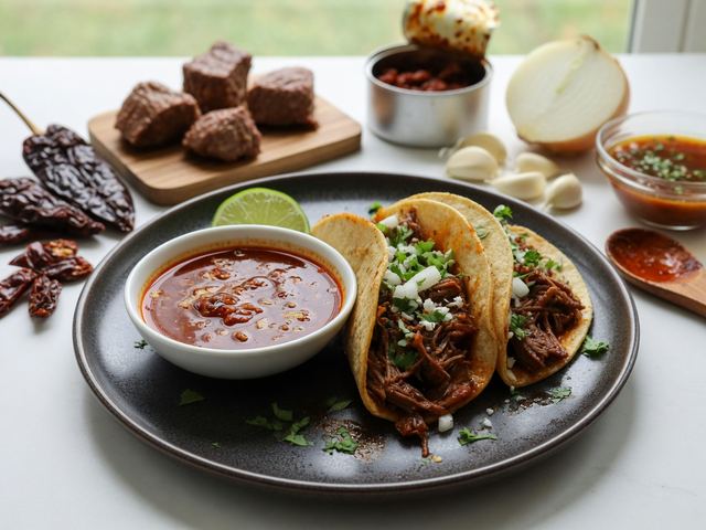Weeknight Beef Birria Tacos with Consommé