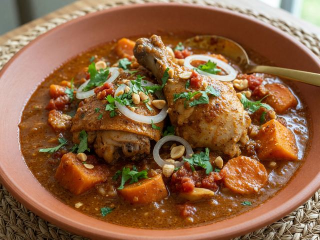West African Maafe Peanut Chicken Stew
