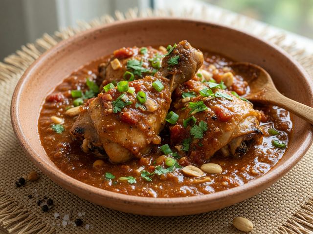 West African Maafe Peanut Chicken Stew