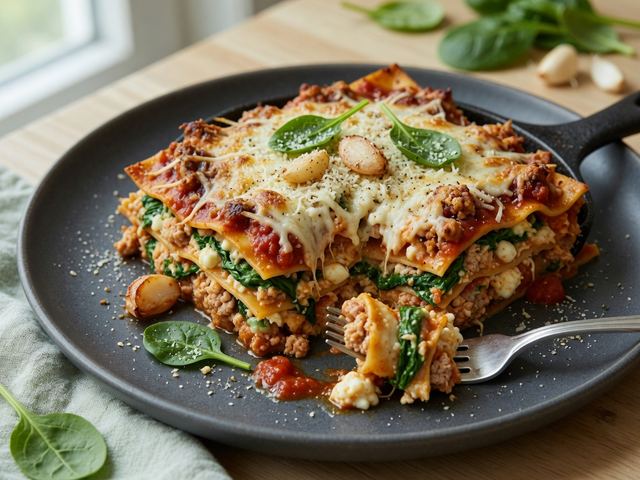 high-protein cottage cheese lasagna skillet