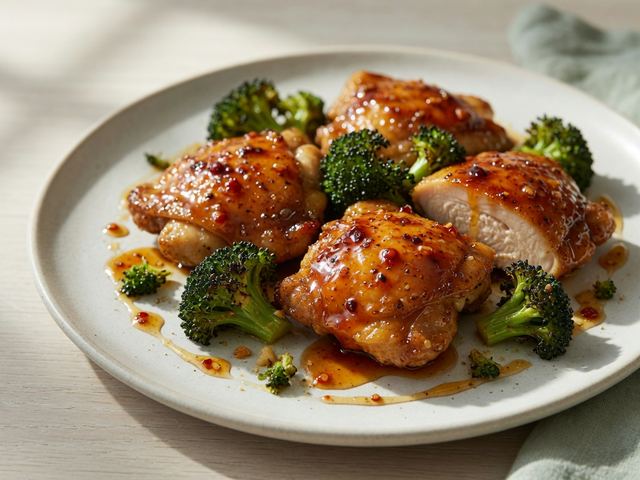Hot Honey Sheet-Pan Chicken and Broccoli