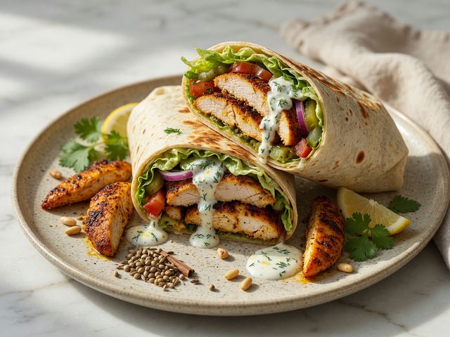 30-Minute Chicken Shawarma Wrap