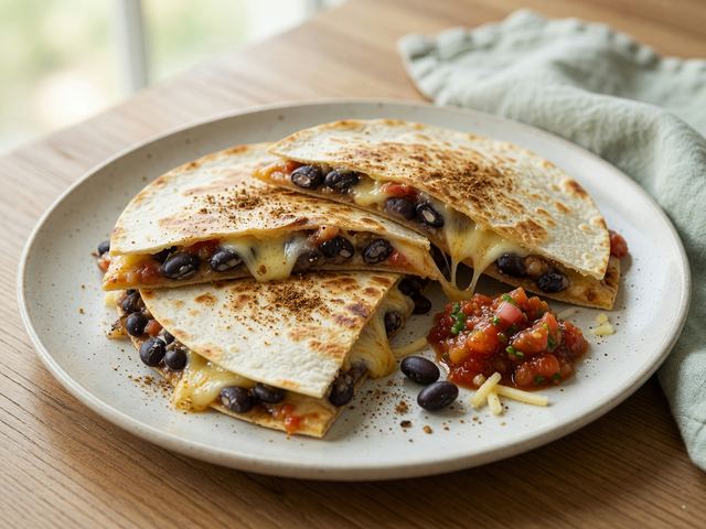 5-Ingredient Black Bean Quesadillas